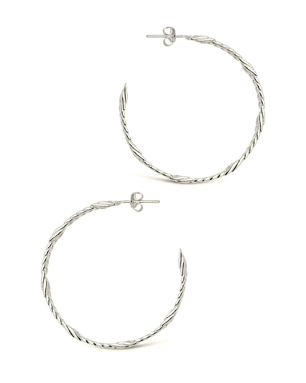 Claudette Chain Hoop Earrings by Sterling Forever
