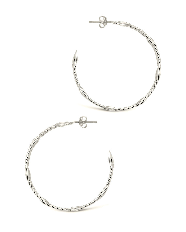 Claudette Chain Hoop Earrings by Sterling Forever