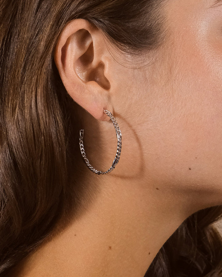 Claudette Chain Hoop Earrings by Sterling Forever