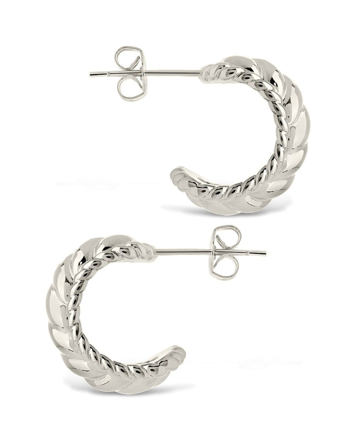 Kalina Quilted Huggie Hoop Earrings