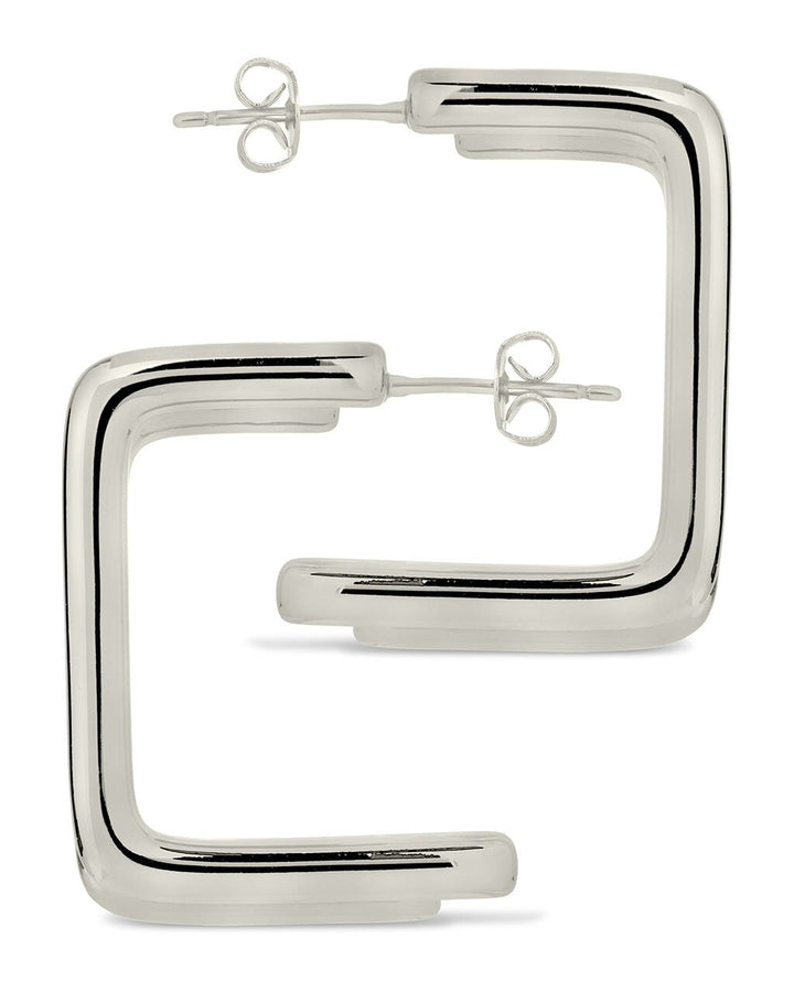 Baguette Hoop Earrings