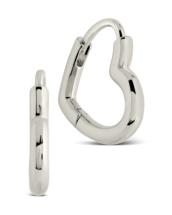 Elle Heart Micro Hoop Earrings