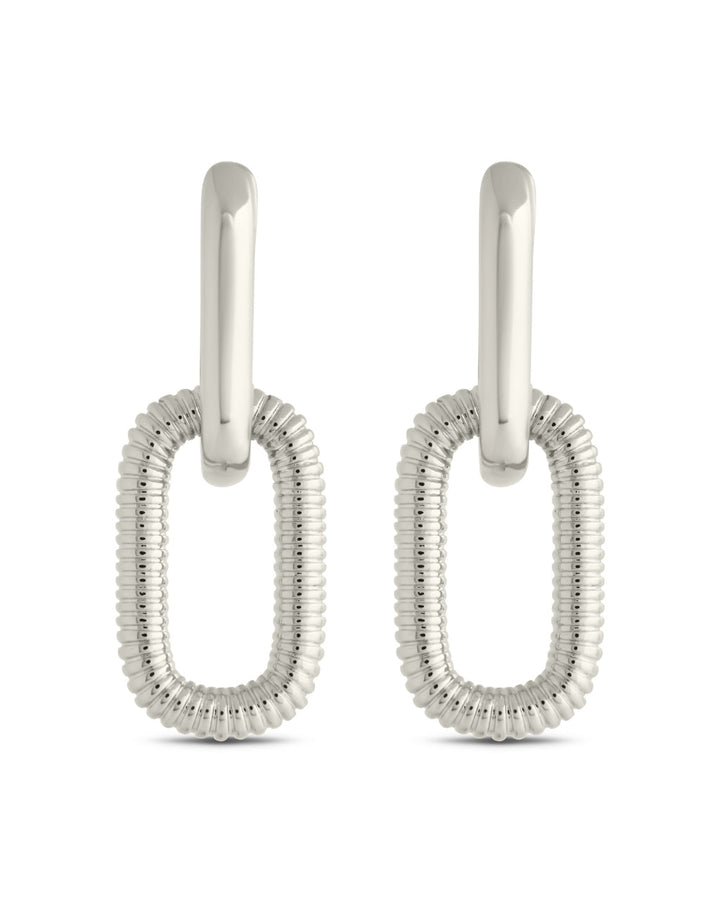 Felicity Textured Chain Link Drop Earrings