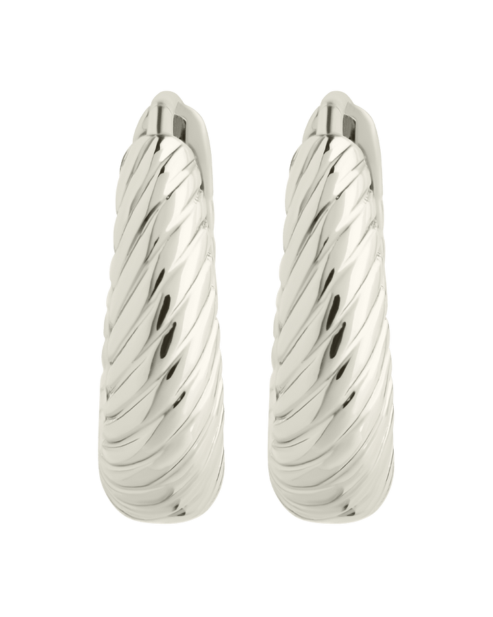 Fairley Oval Textured Micro Hoops