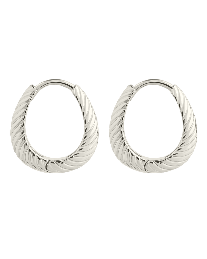 Fairley Oval Textured Micro Hoops