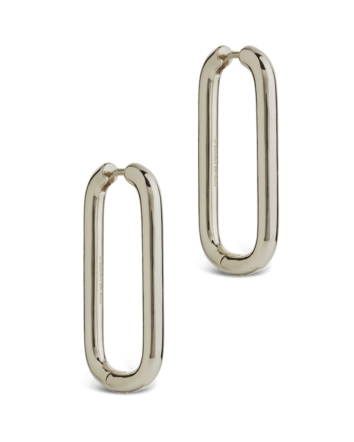 Kaylani Elongated Geo Hoops