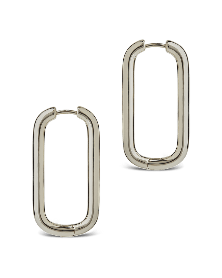 Kaylani Elongated Geo Hoops