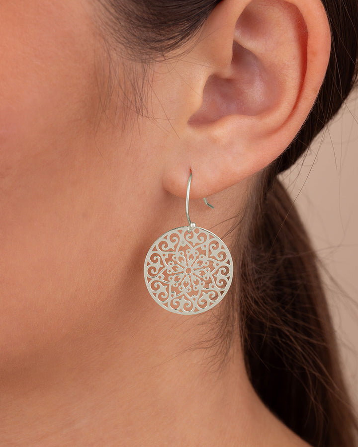 Round Filigree Dangle Earrings