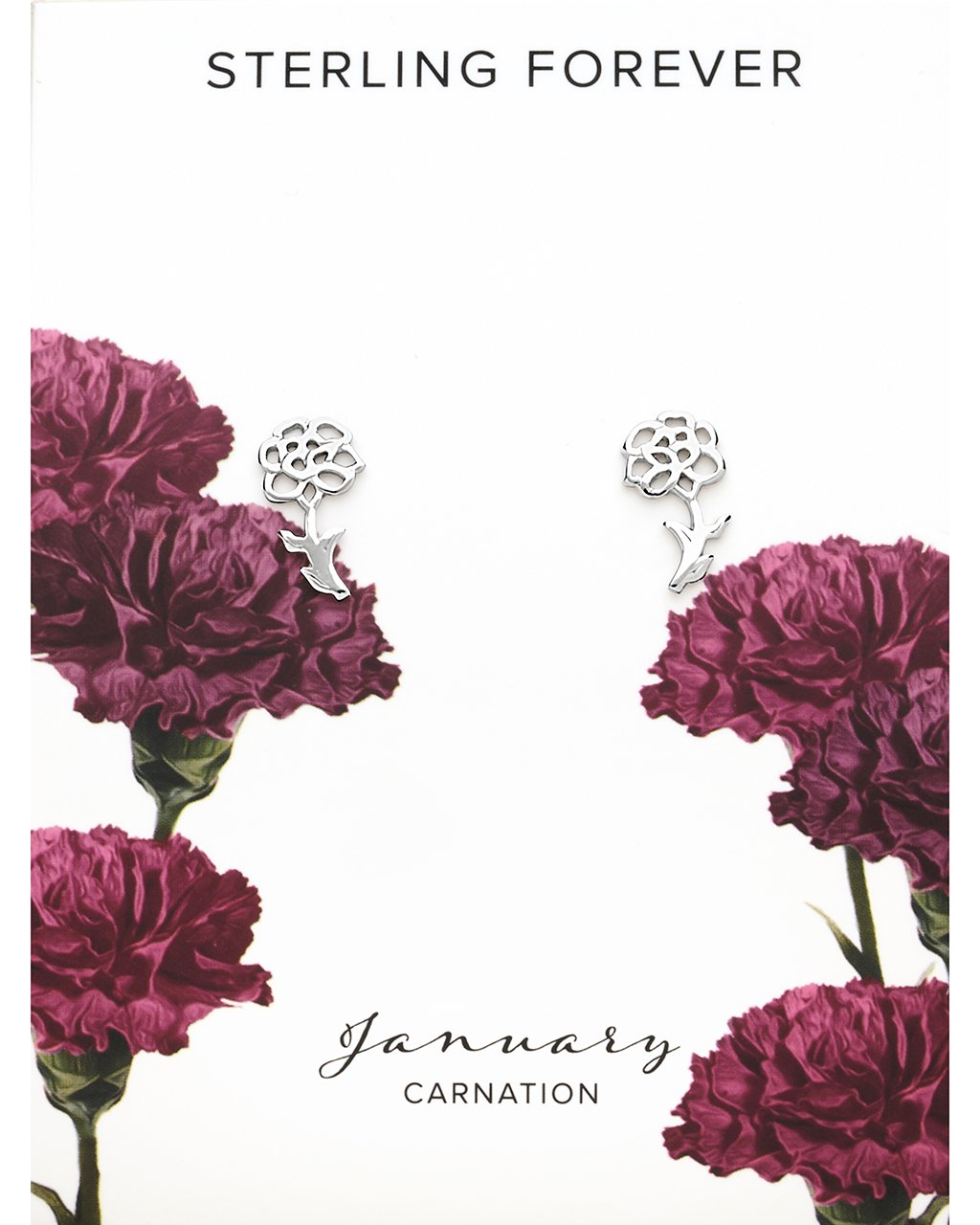 Birth Flower Stud Earrings