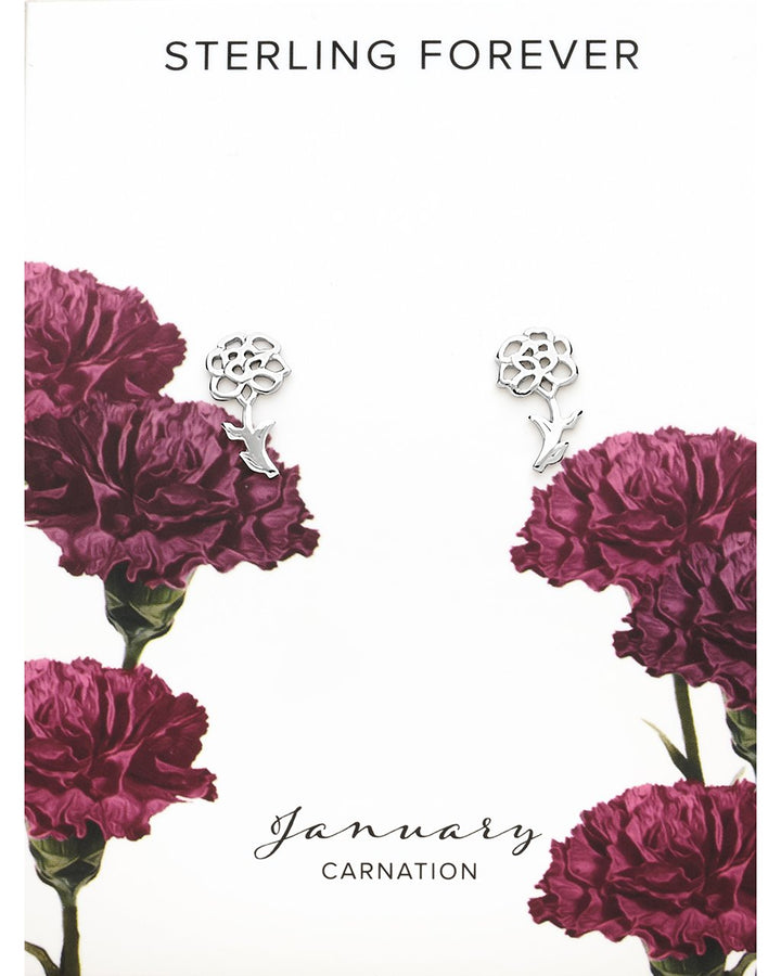 Birth Flower Stud Earrings