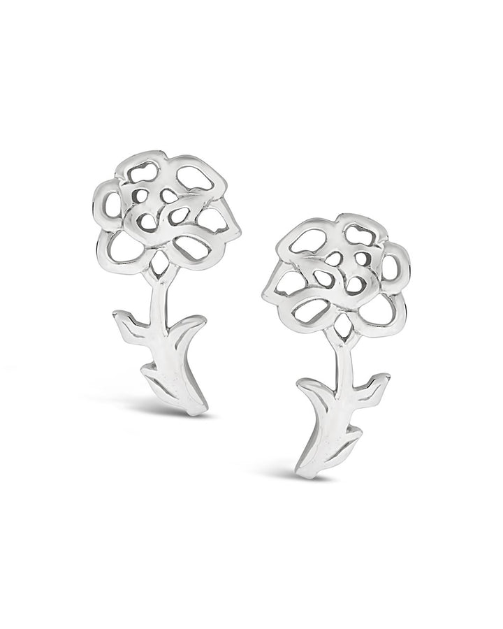 Birth Flower Stud Earrings