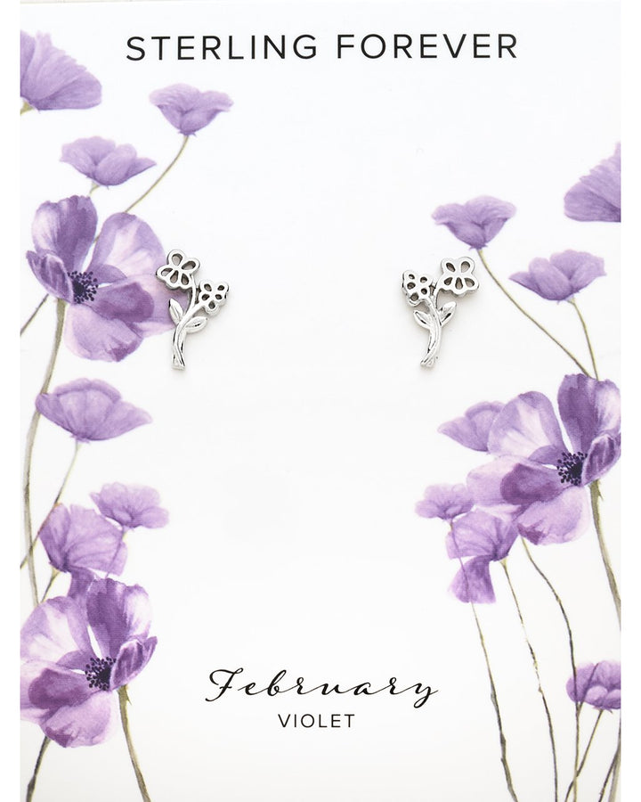 Birth Flower Stud Earrings