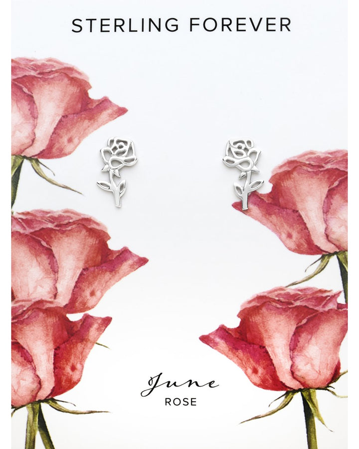 Birth Flower Stud Earrings