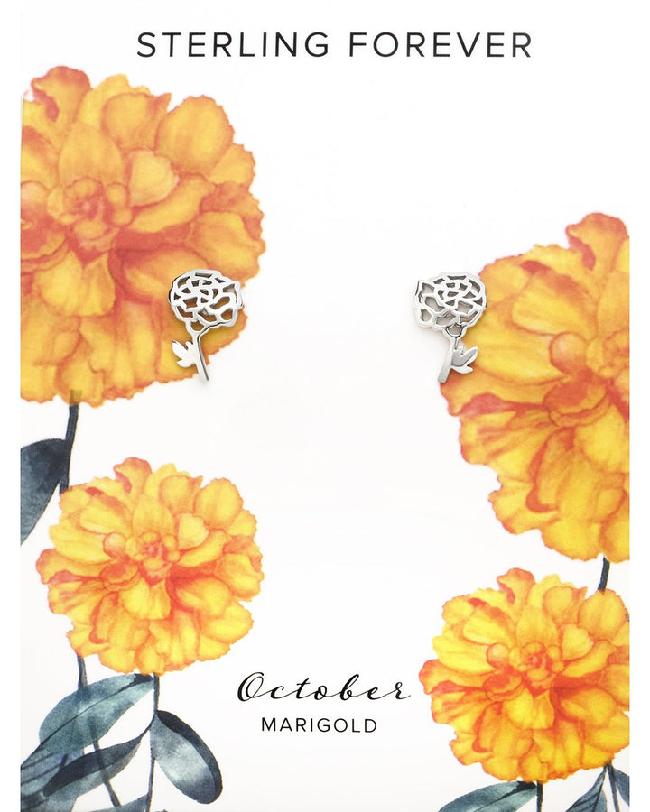 Birth Flower Stud Earrings