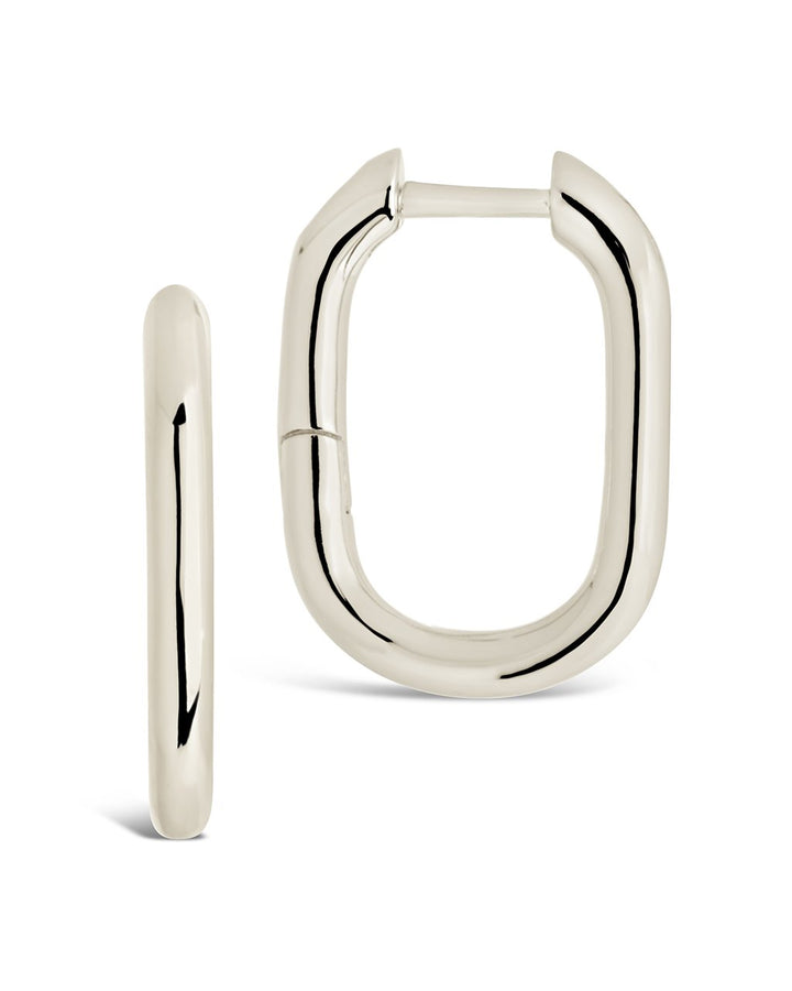 Rectangle Huggie Hoop Earrings