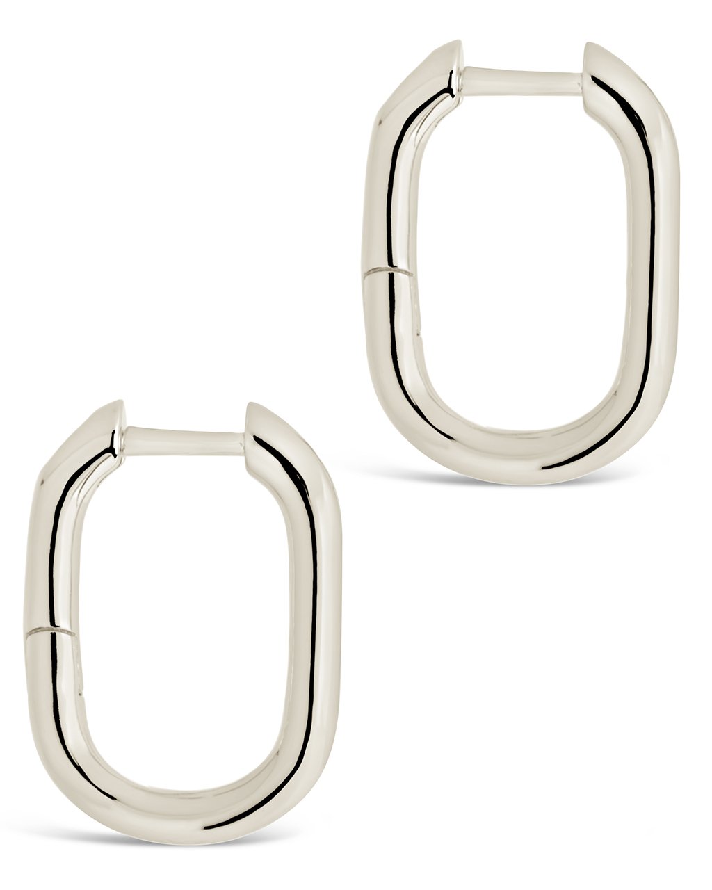 Rectangle Huggie Hoop Earrings