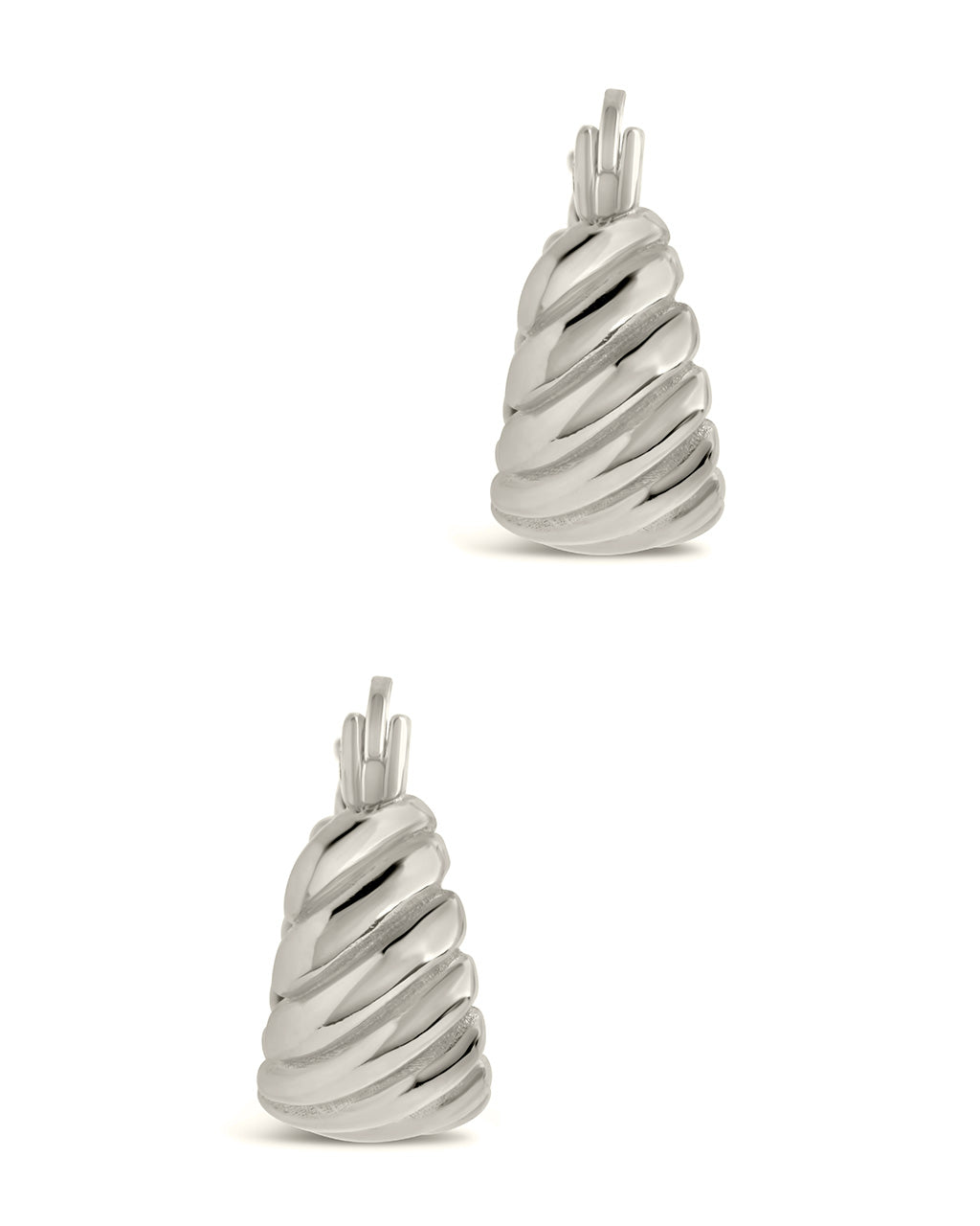 Croissant Dome Hoop Earrings