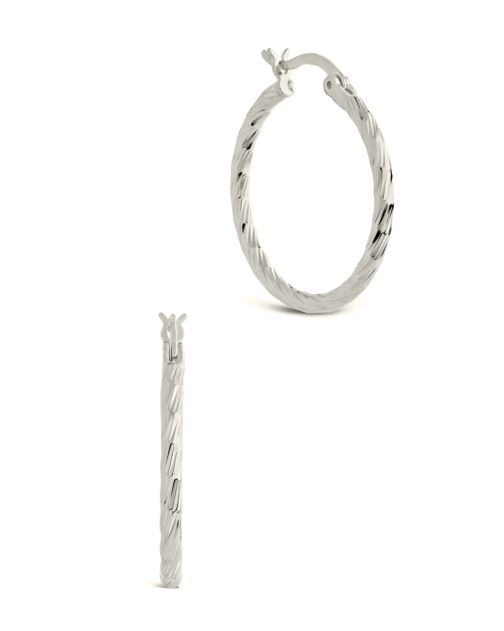 Anita Textured Hoop Earrings