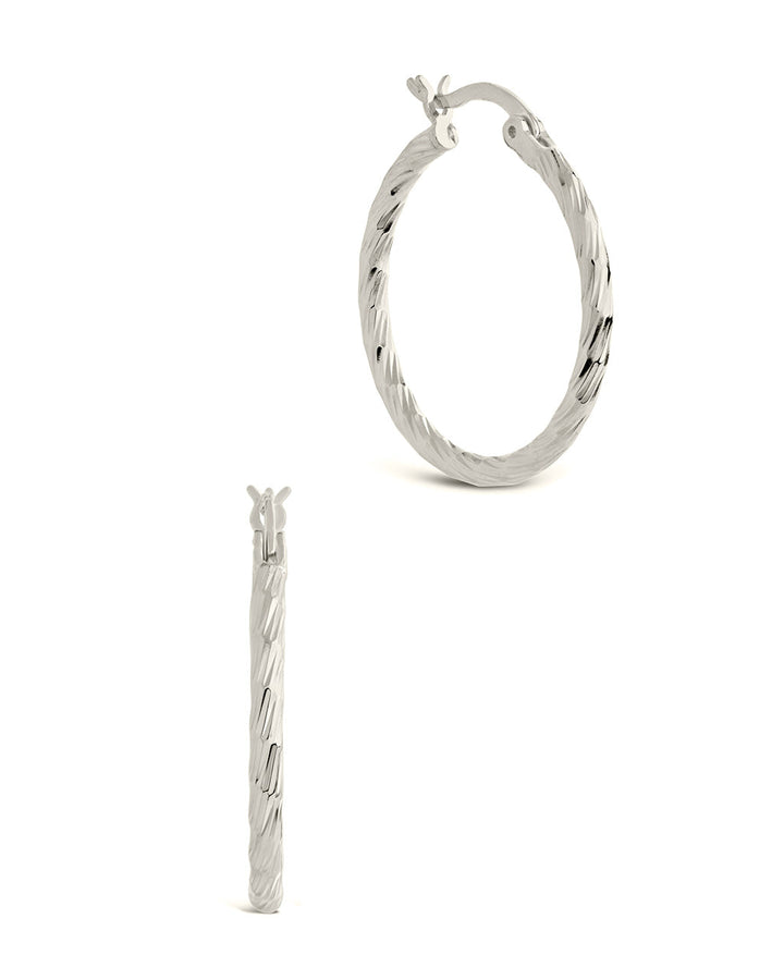 Anita Textured Hoop Earrings