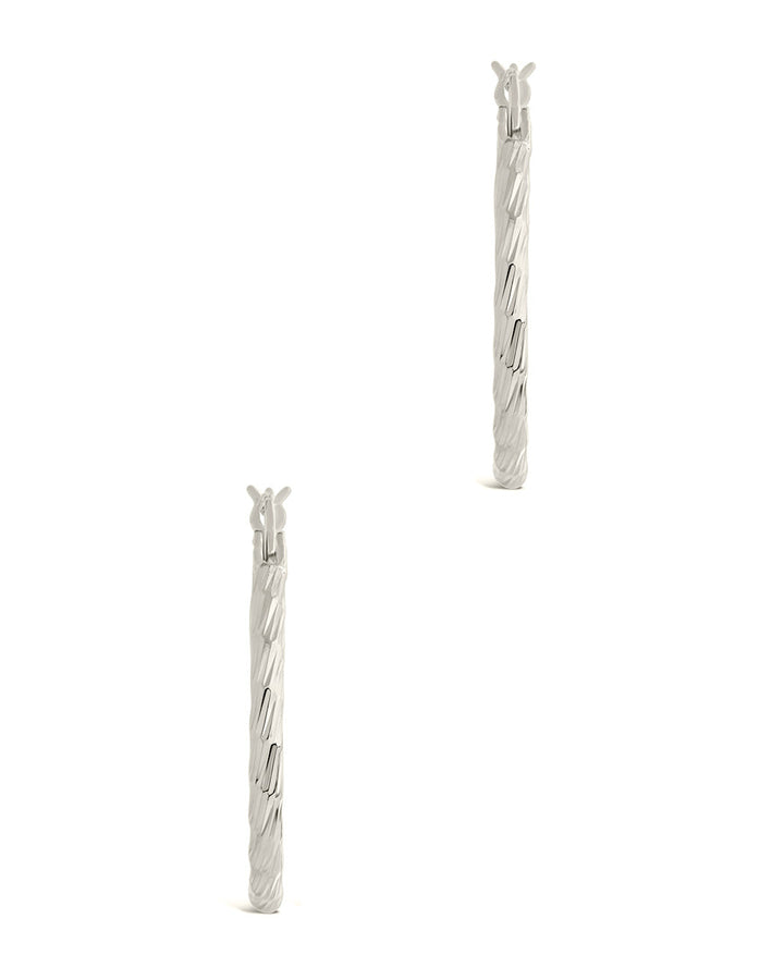 Anita Textured Hoop Earrings