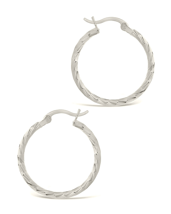 Anita Textured Hoop Earrings