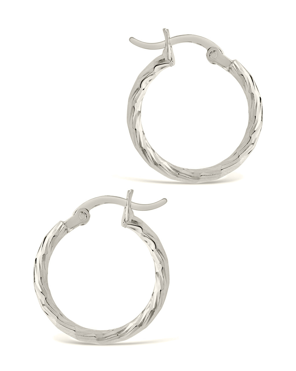 Anita Textured Hoop Earrings