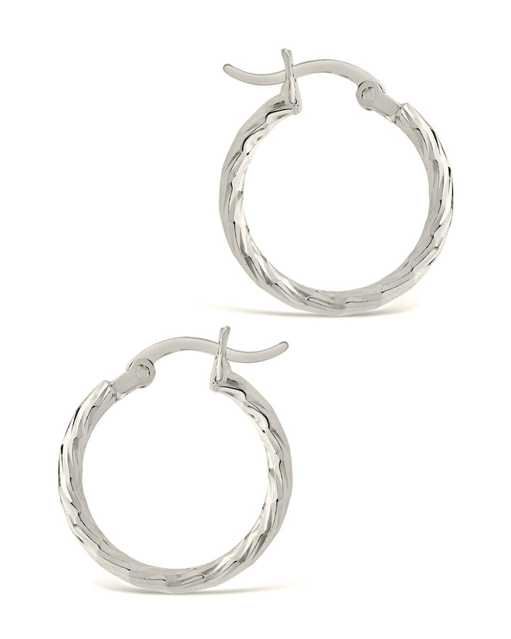 Anita Textured Hoop Earrings