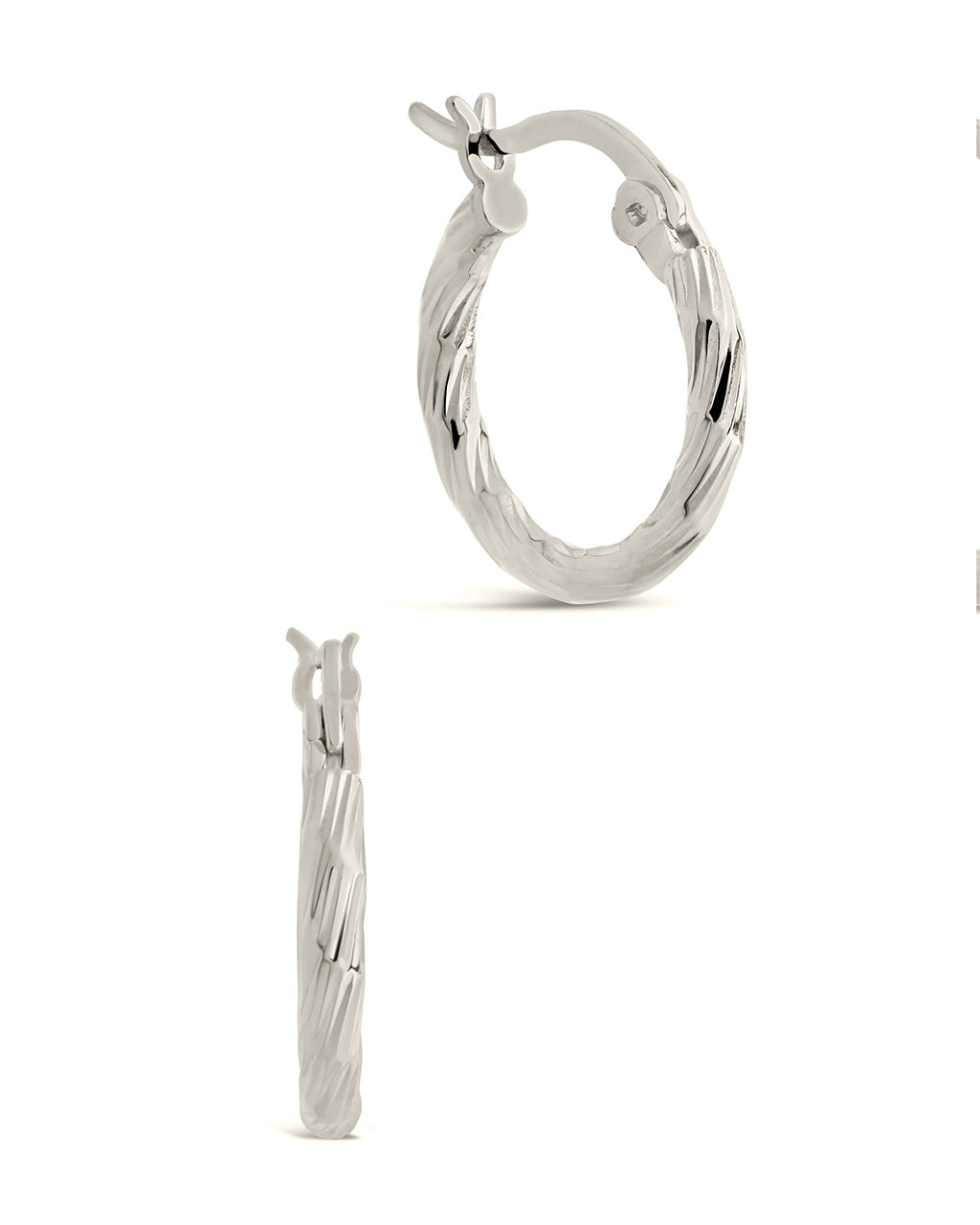 Anita Textured Hoop Earrings