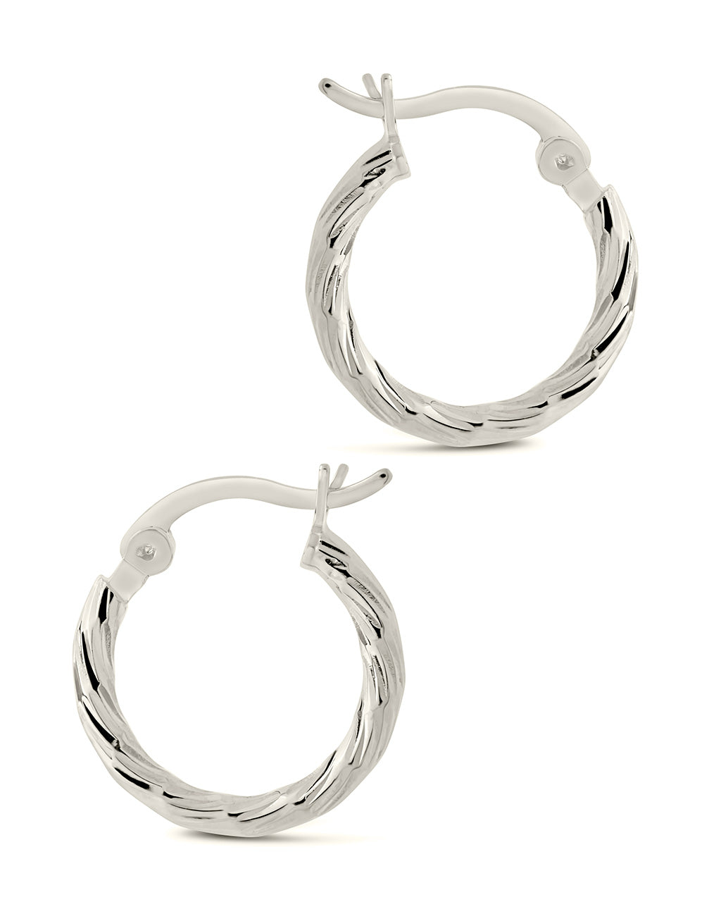 Anita Textured Hoop Earrings