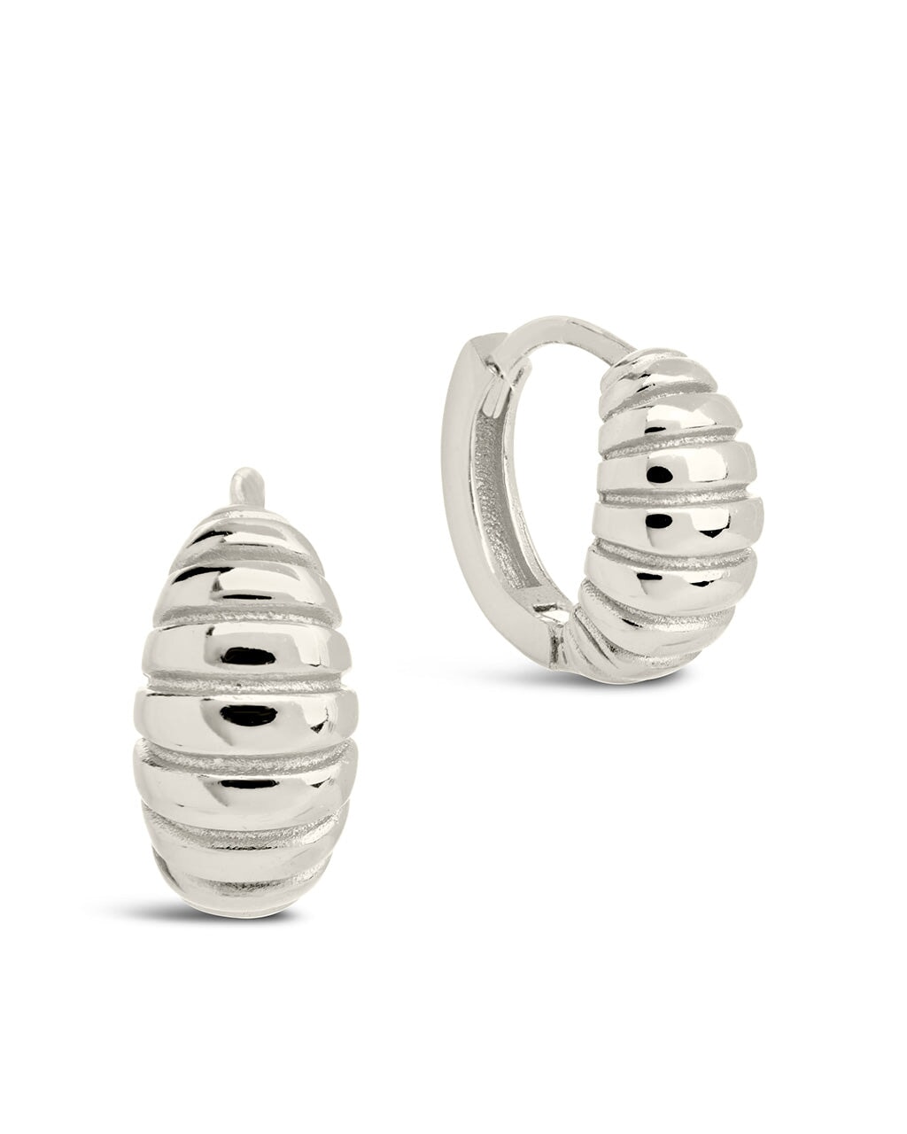 Graham Ribbed Micro Hoop Earrings