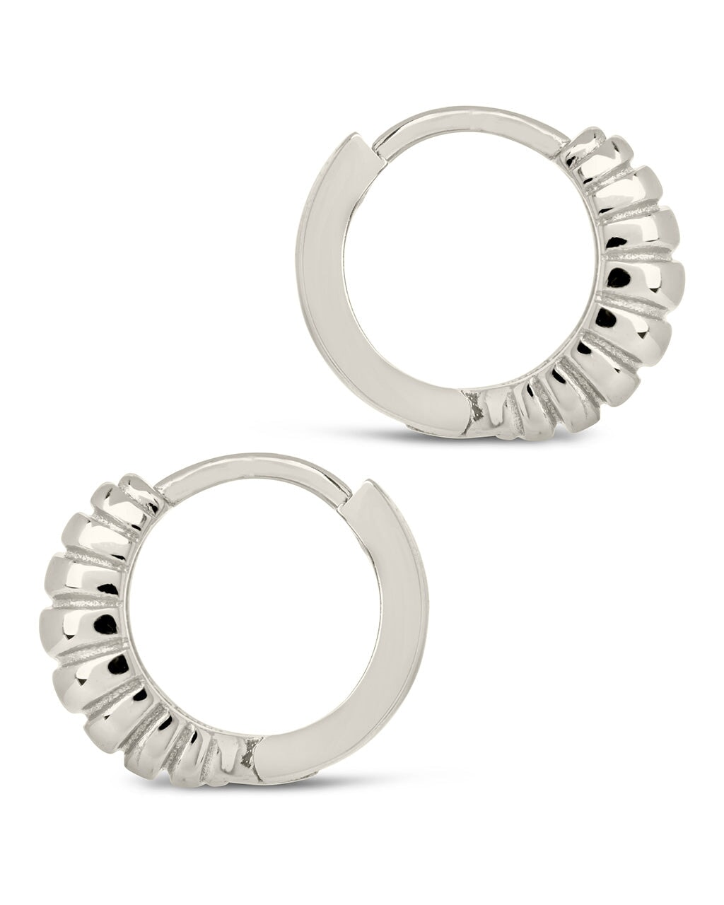 Graham Ribbed Micro Hoop Earrings