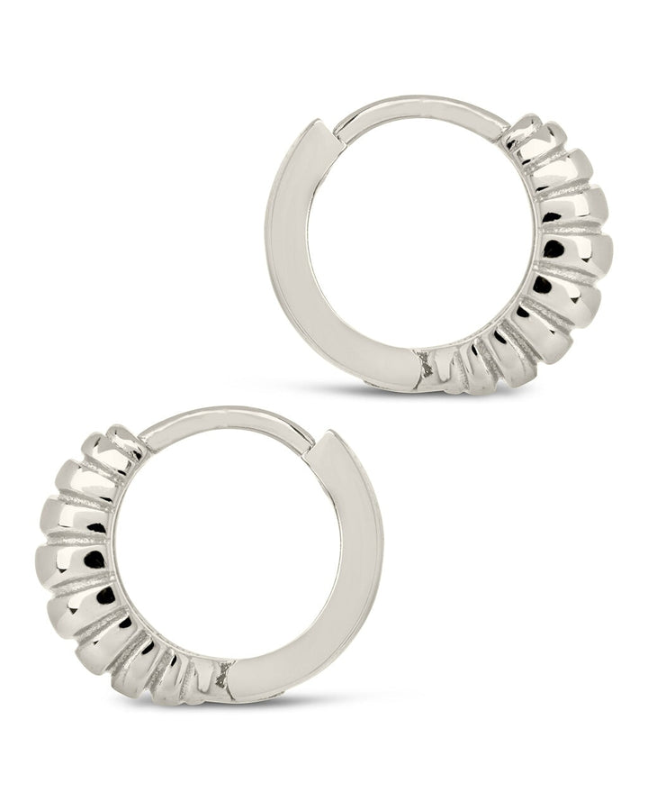 Graham Ribbed Micro Hoop Earrings