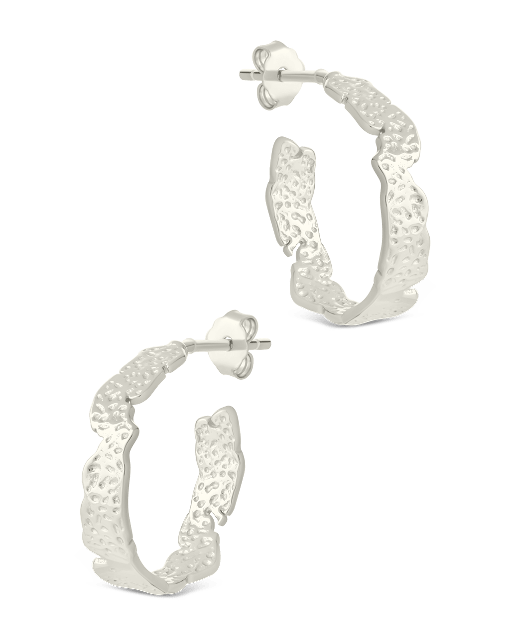 Mary Textured Hoop Earrings