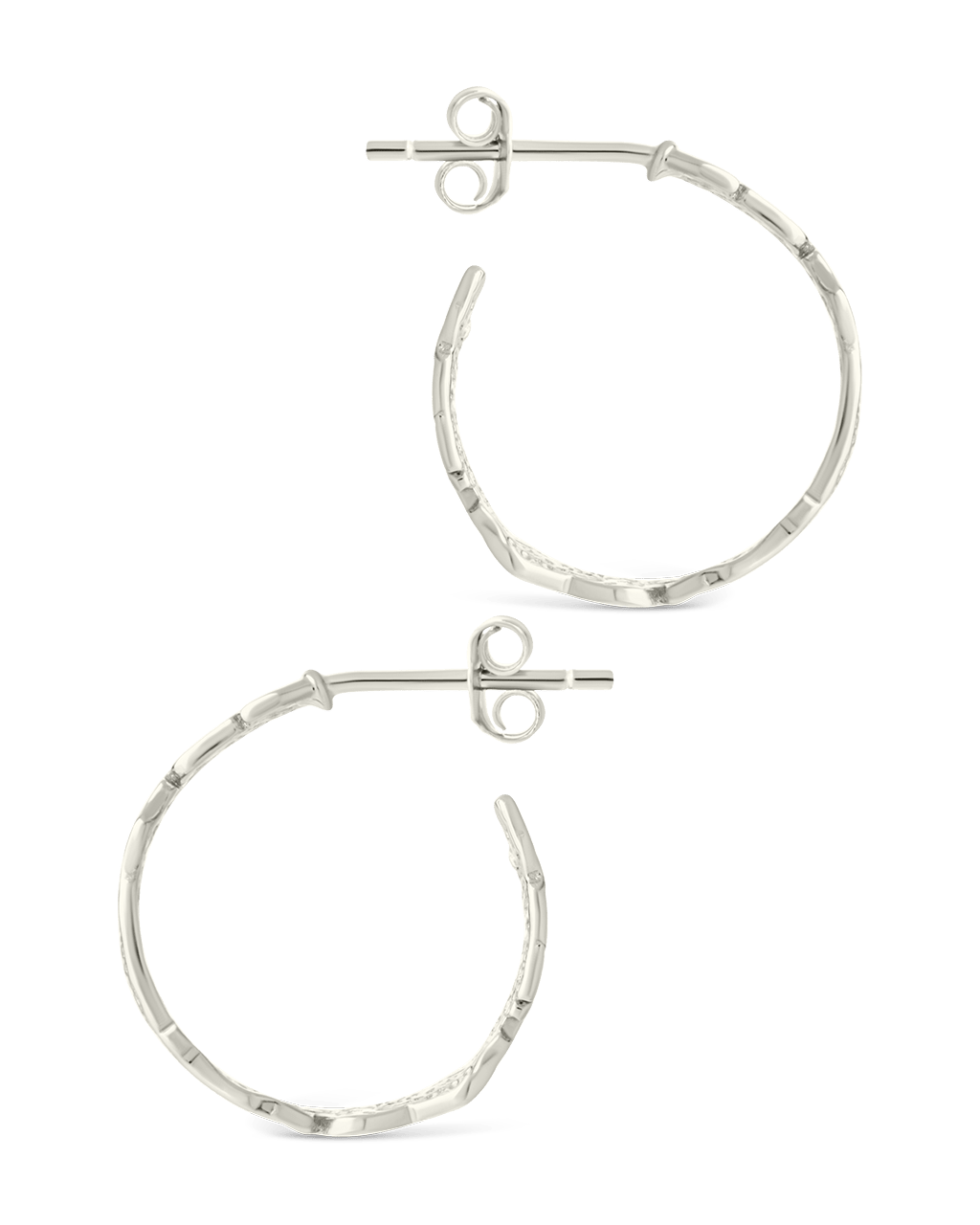 Mary Textured Hoop Earrings