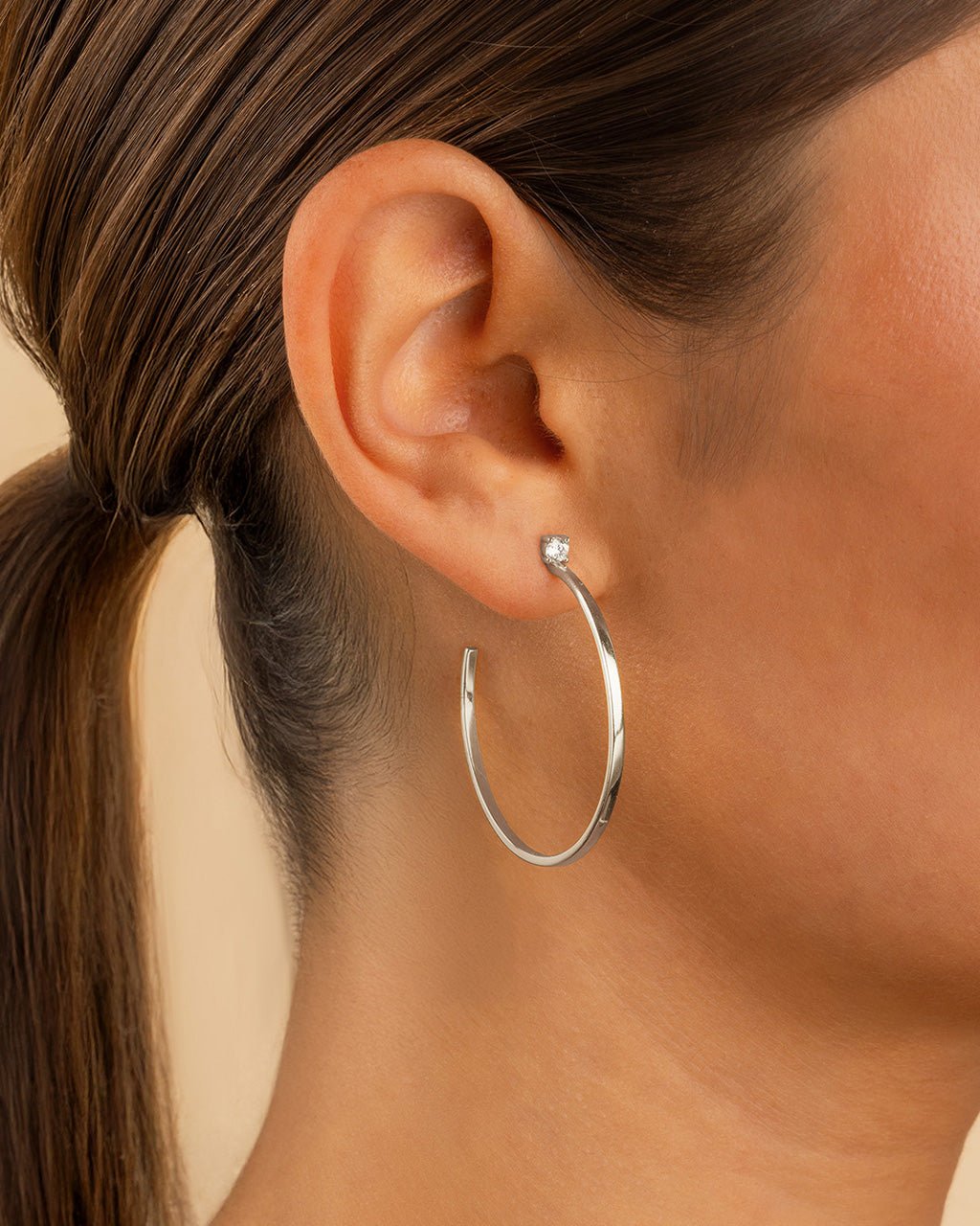Kamryn Luxe Stone Accent Hoops