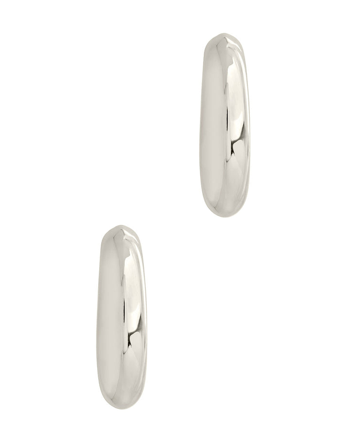 Avril Elongated Chunky Hoop Earrings by Sterling Forever