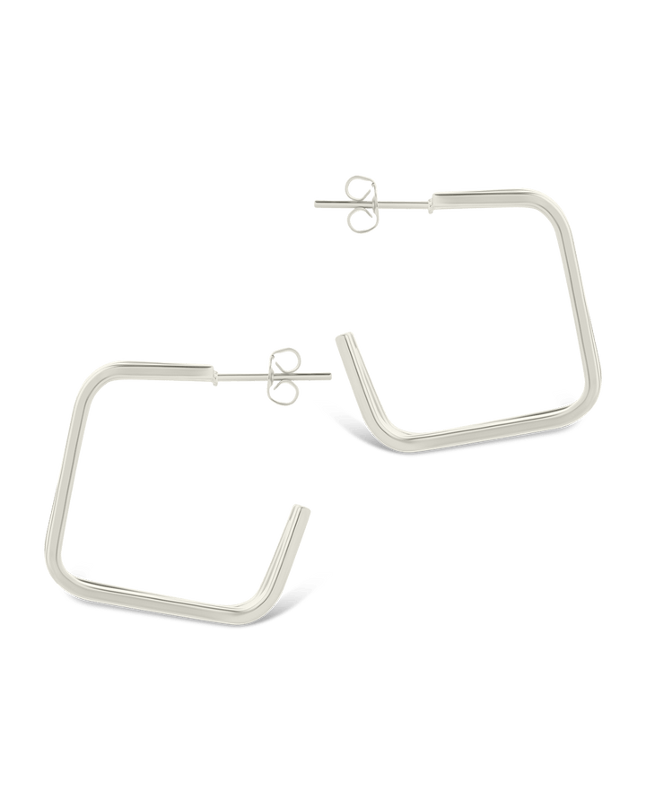 Square Prong Davina Hoop