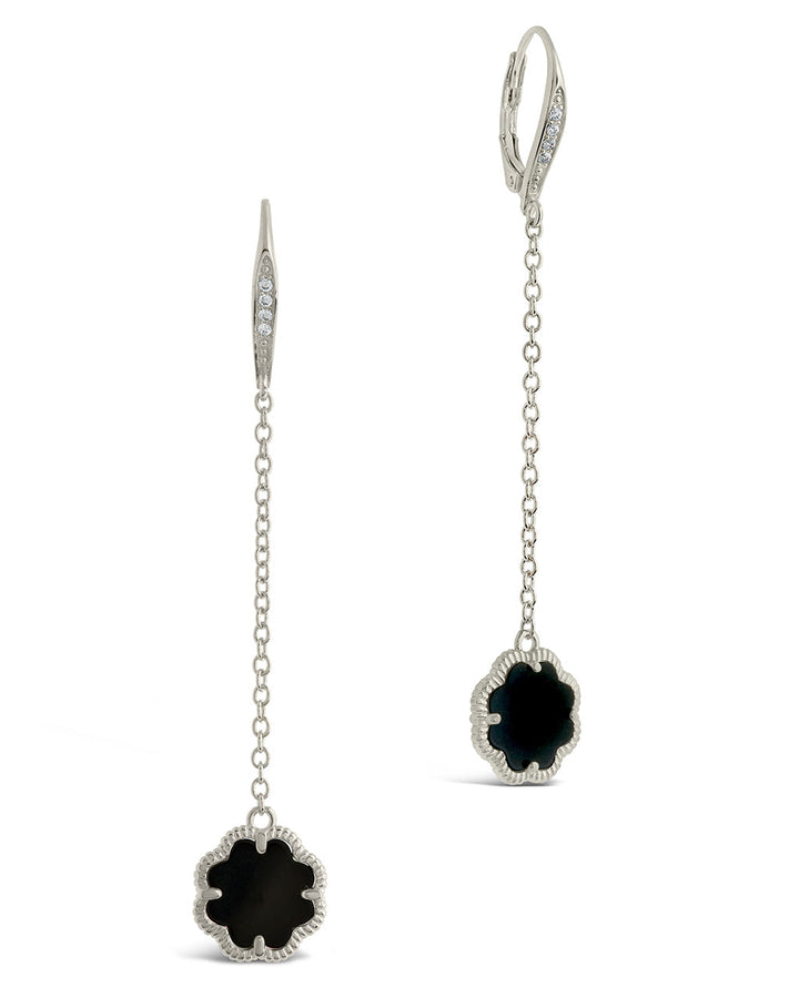 Rose Petal Long Drop Earrings by Sterling Forever