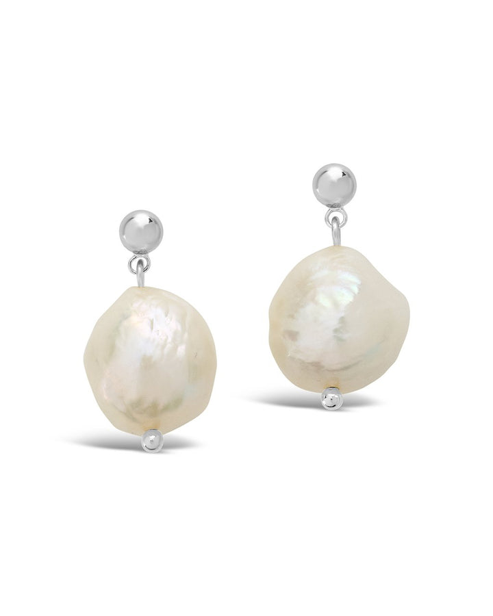 Large Baroque Pearl Drop Studs by Sterling Forever