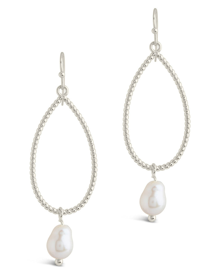 Elyse Pearl & Oval Drop Dangle Earrings