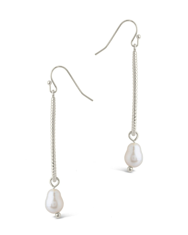 Elyse Pearl & Oval Drop Dangle Earrings