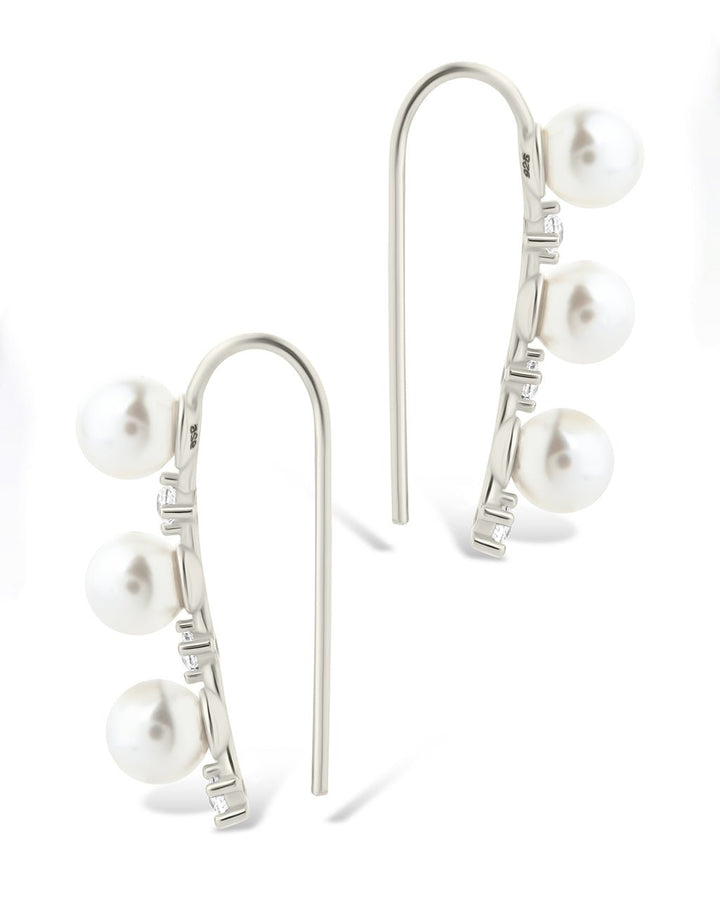 Siena CZ & Pearl Threader Earrings