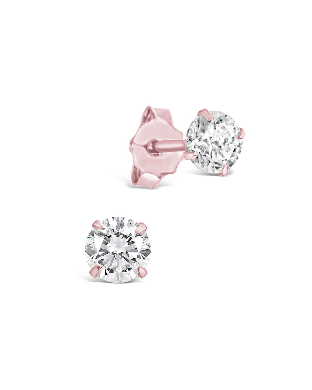 CZ Stud Earrings - 4mm