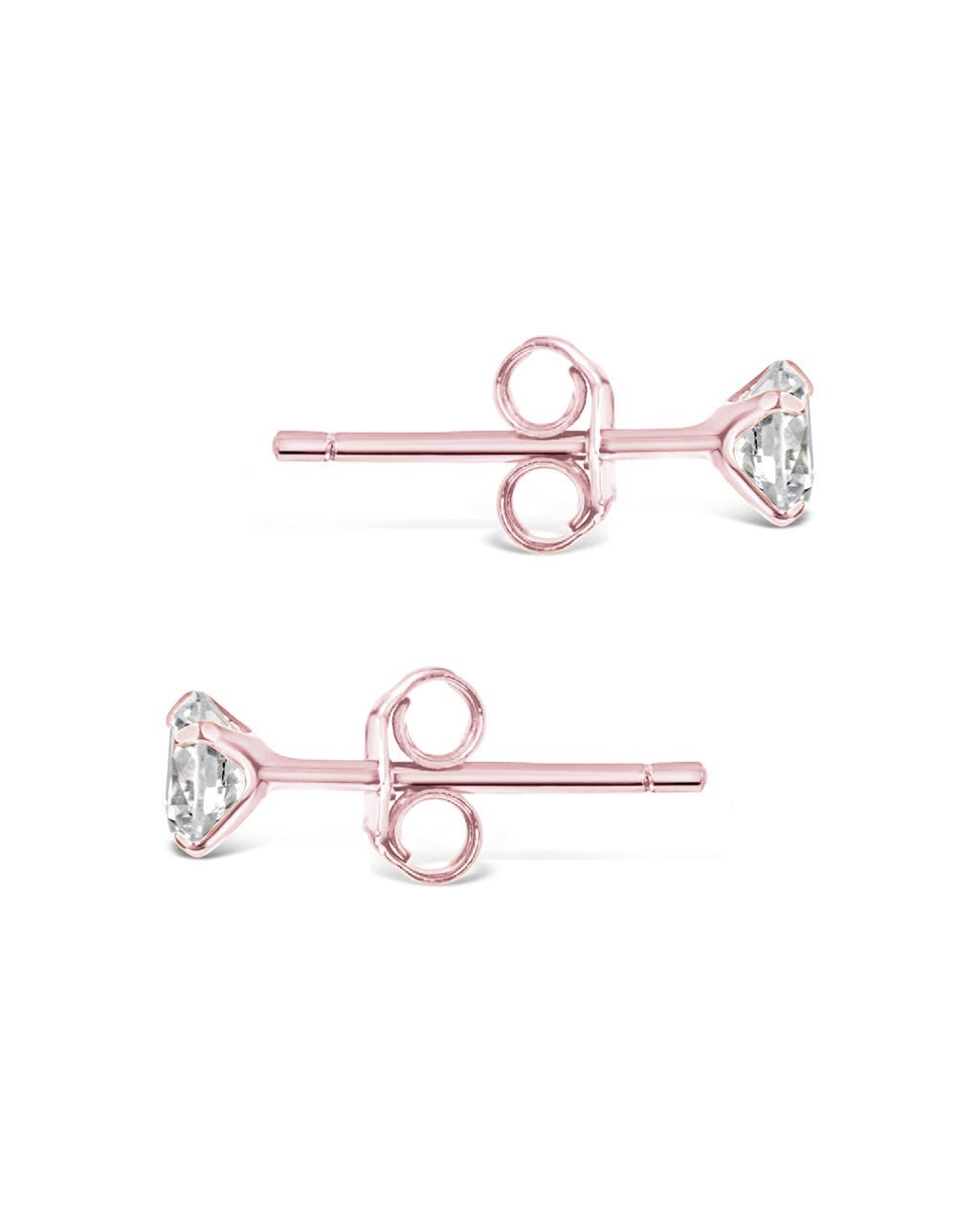 CZ Stud Earrings - 4mm
