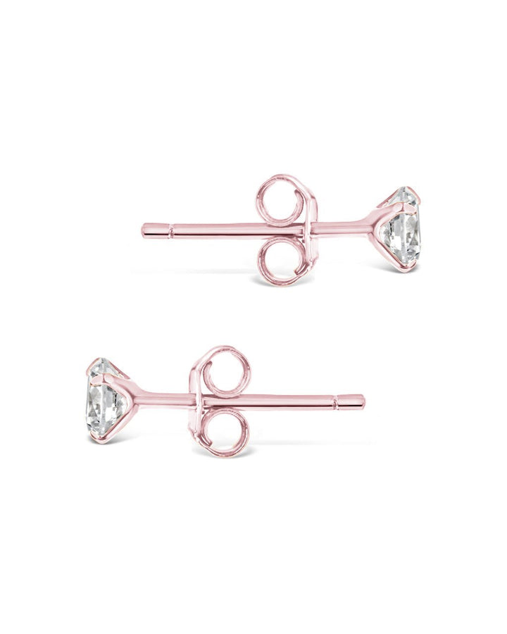 CZ Stud Earrings - 4mm