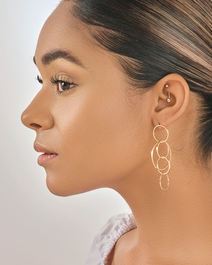 Linked Hoop Drop Earrings by Sterling Forever
