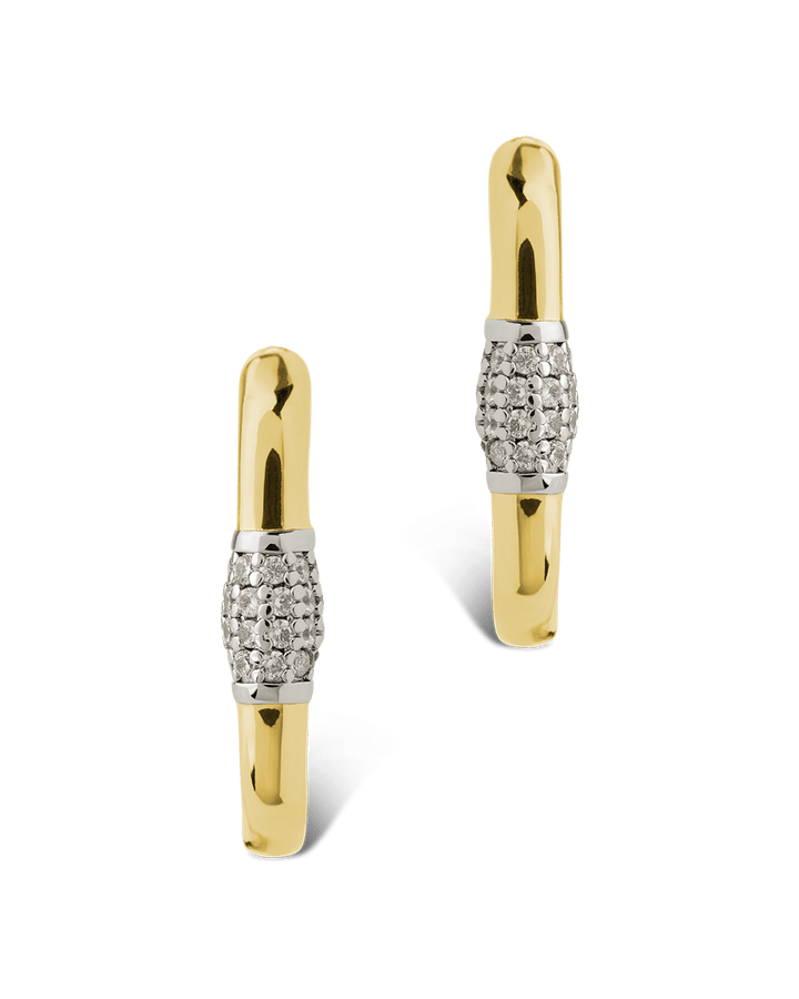 Tanya CZ Dualtone Carabiner Hoops