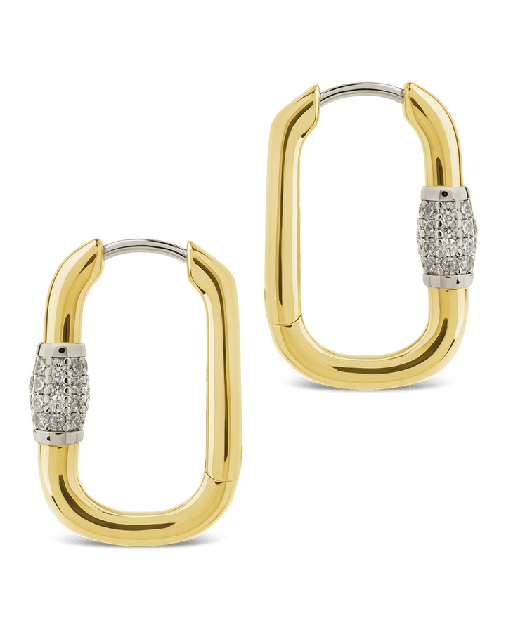 Tanya CZ Dualtone Carabiner Hoops