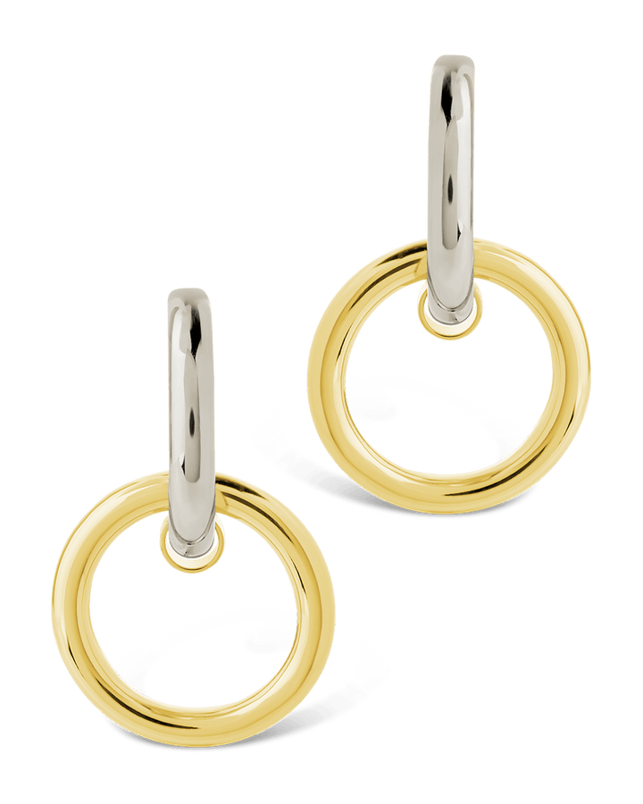 Jemma Two-Tone Double Circle Earrings