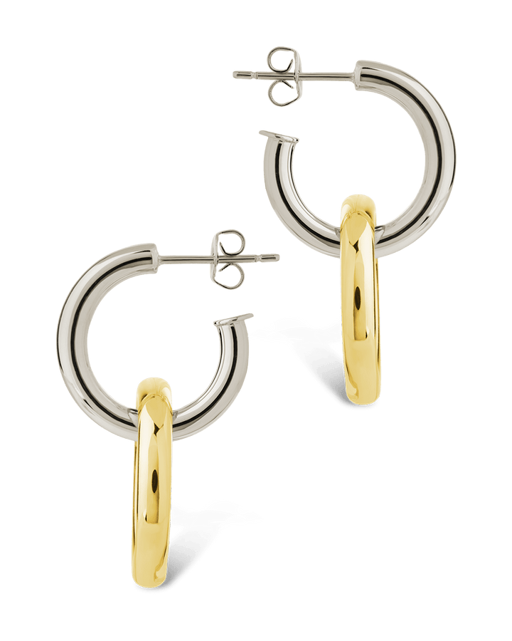 Jemma Two-Tone Double Circle Earrings